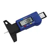 Portable Vehicle Tire Wear Checker 0.01mm Resolution Universal Auto Measuring Depth Gauge with LCD Display & Inch/MM Conversion Lightweight for Cars Trucks Motorcycles (Blue)