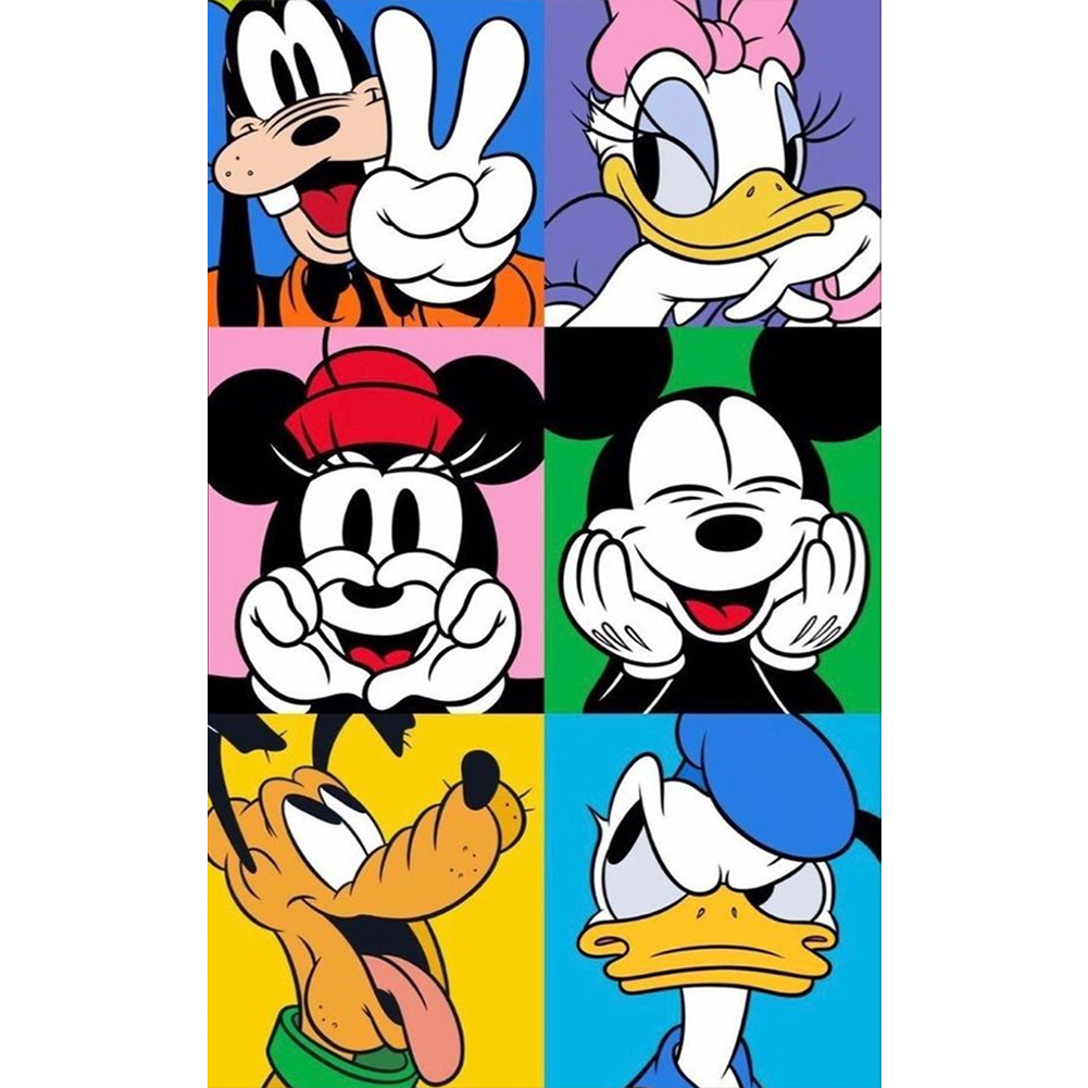 Disney Mickey Mouse And Friends 30*50CM(Canvas) Full Round Drill Diamond Painting gbfke
