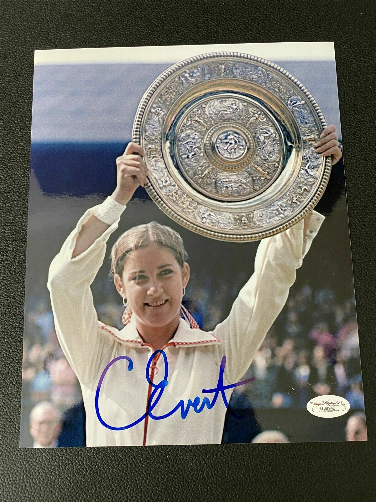 Chris Evert signed WTA Tennis 8x10 autographed Photo Poster painting JSA