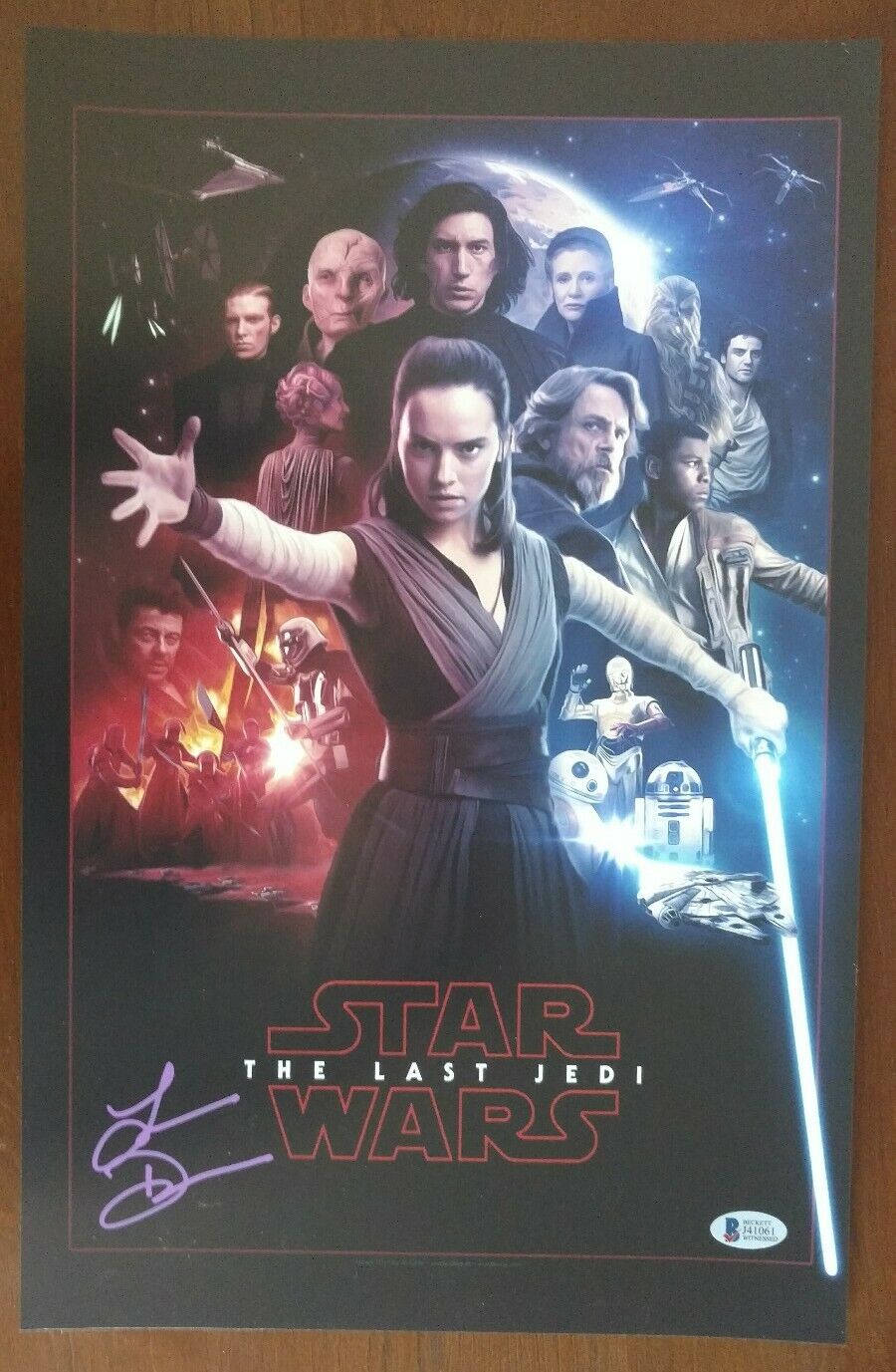 Star Wars The Last Jedi Laura Dern Signed Autograph 11 X 17 Poster Bas...