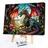 Dragon Glass Painting-Paint By Numbers Acrylic Painting 40*30CM(HOT)