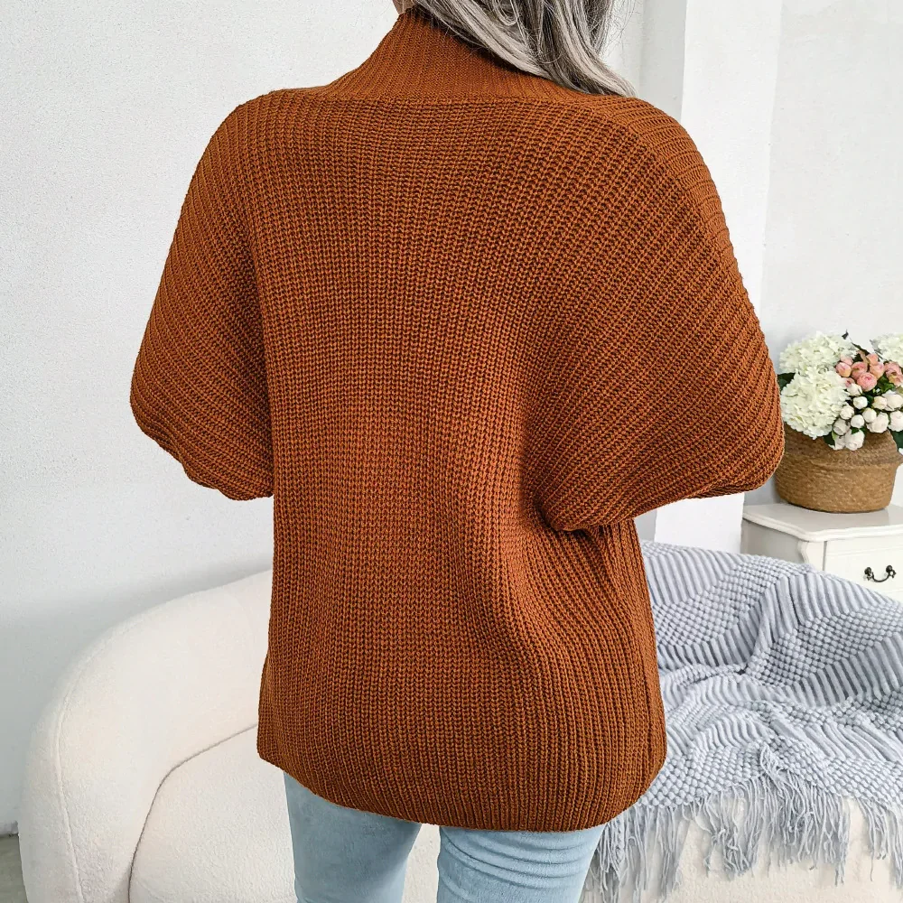 Casual Solid Knit Cardigan For Women
