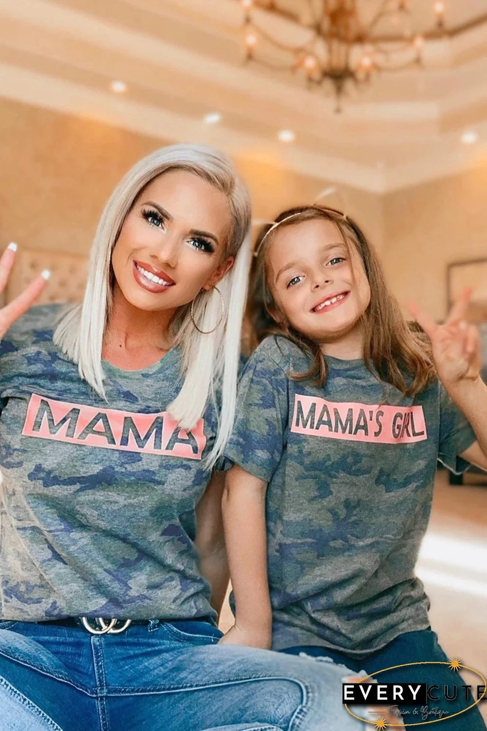 MAMA Camo Print T-shirt