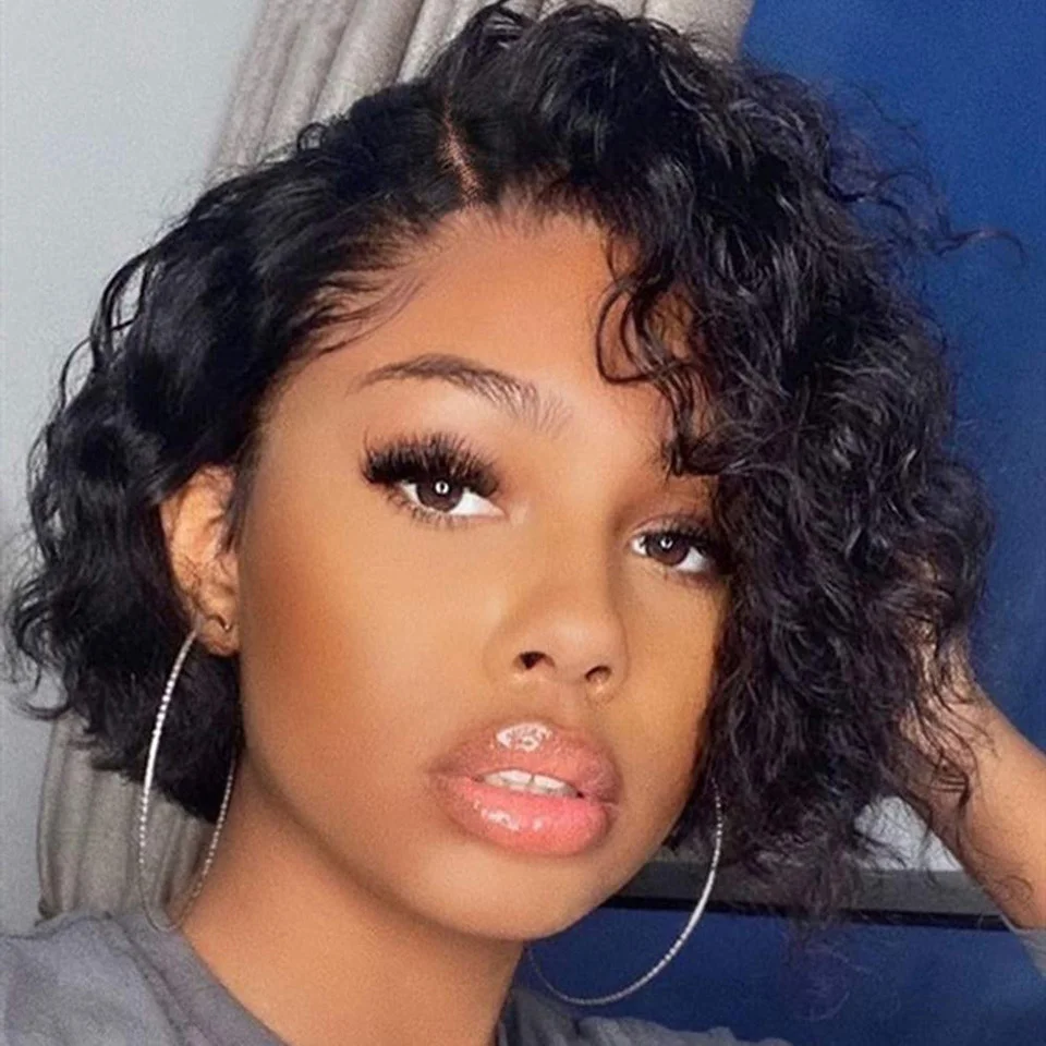 Jewtribute Hair®|Short Curly Bob Wig Lace Wigs for Women 