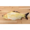 Plush Creative 3D Carp Fish Shape Cat Toy Gift Cute Simulation Fish Playing Toy For Pet Gifts Catnip Fish Stuffed Pillow Doll