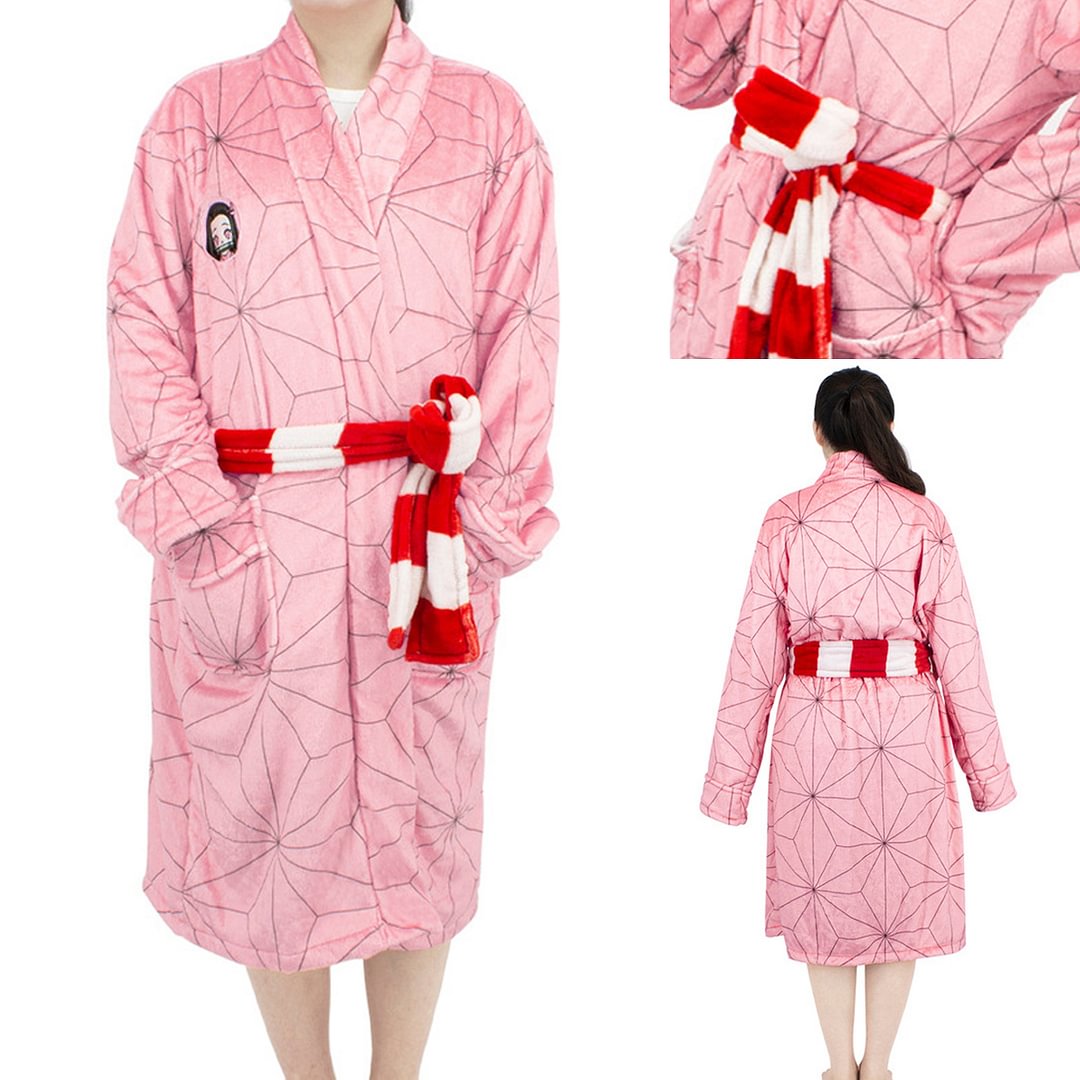 Demon Slayer Kamado Nezuko Kigurumi Robes Animal Pajamas For Adult-Pajamasbuy