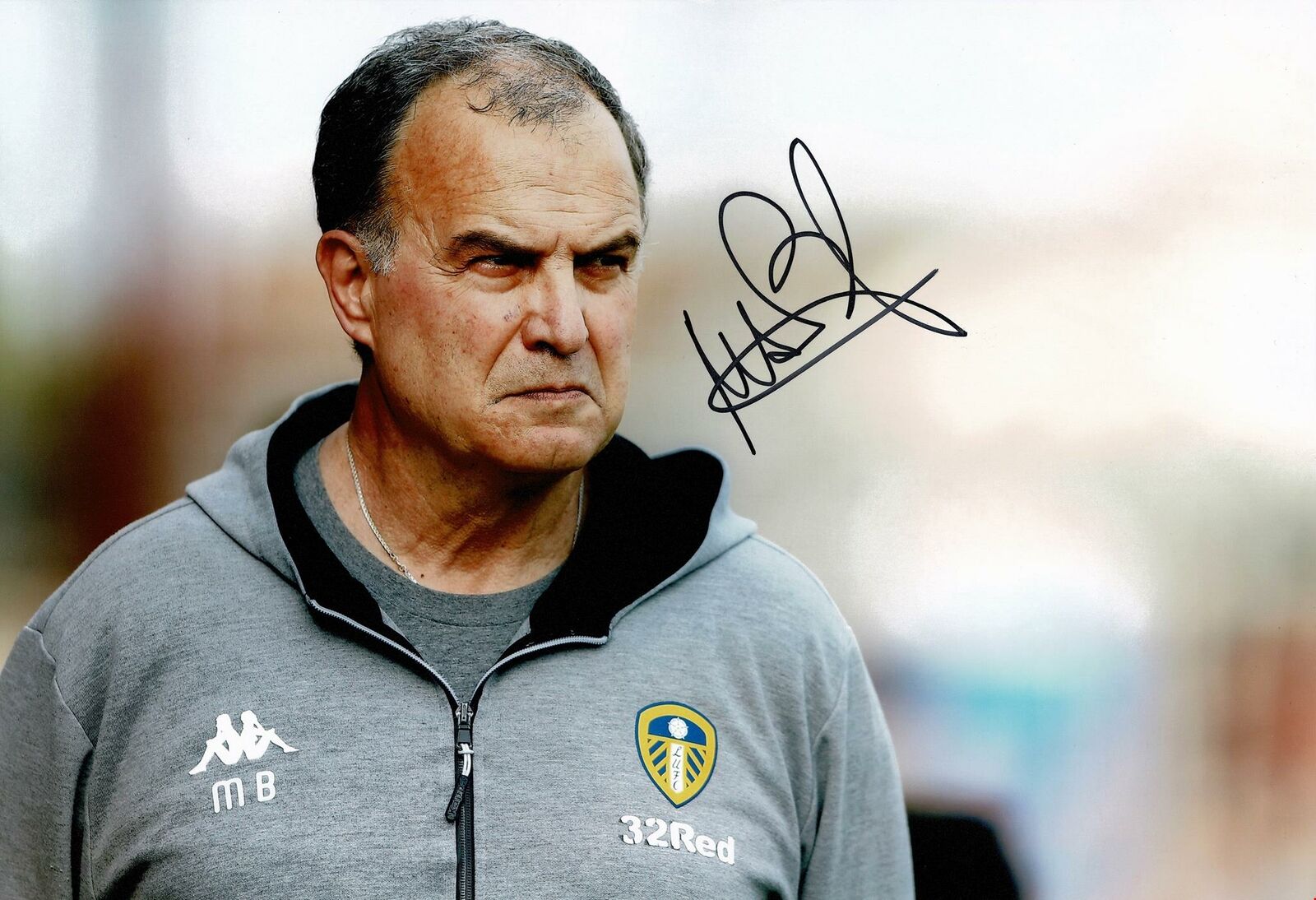 Marcelo Bielsa Signed LEEDS UNITED Photo Poster painting GENUINE Signature AFTAL COA (1464)