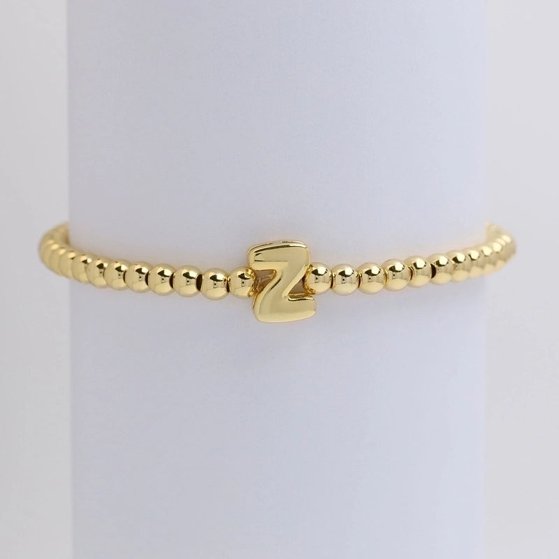 Copper Minimalist Plating Letter Bracelets