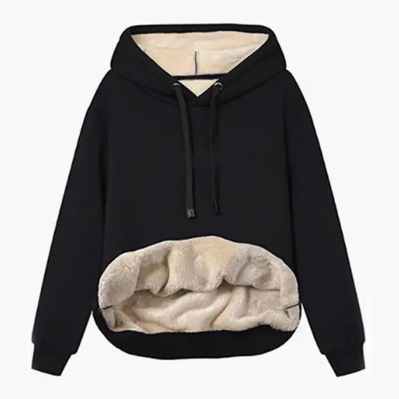 Warm lambskin hooded sports hoodie jacket