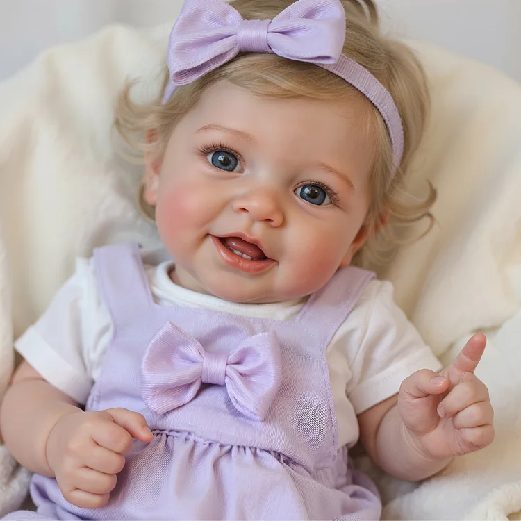 Babeside Smiling Reborn Baby Blond Vead 20" Little Infant Girl Heartwarming Gift Building Lovely Memories