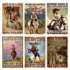 (Multi Style)Cowgirl - Vintage Metal Signs - 20*30cm/30*40cm - Western