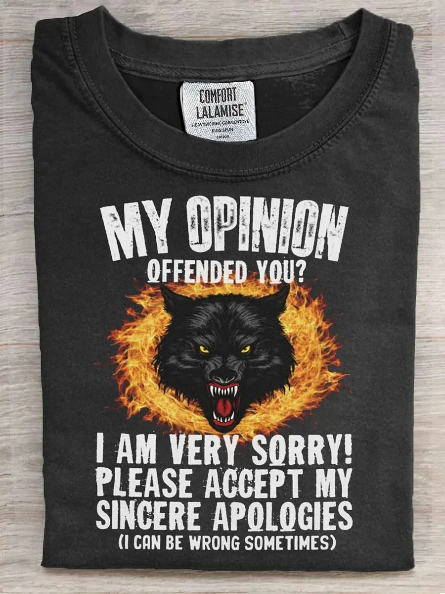 Eagerlys  My Opinion Offended You Funny T-shirt Eagerlys