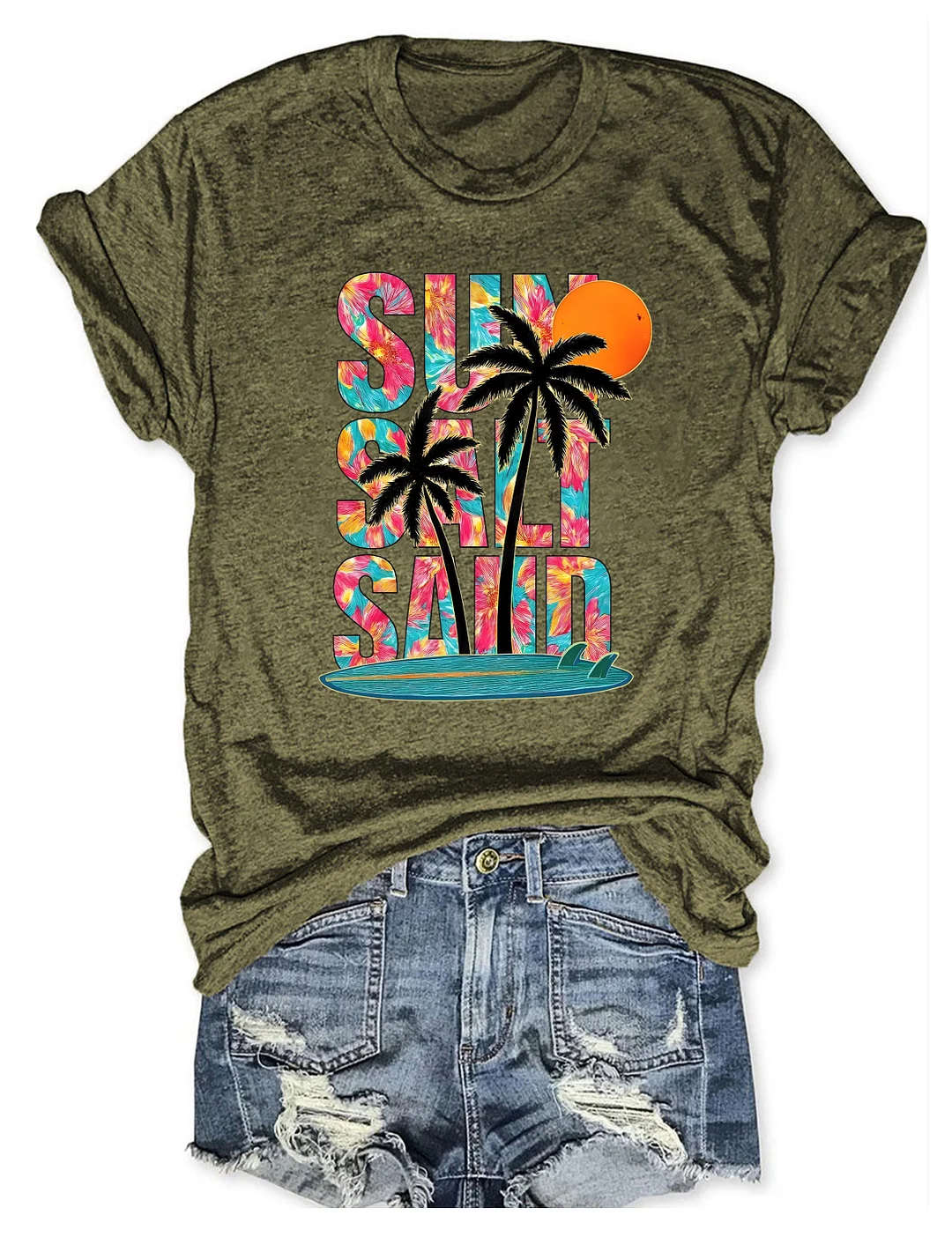 Sun Salt Sand Beach Summer T-shirt