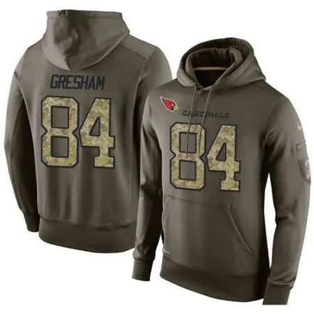 NFL Men's  Arizona Cardinals #84 Jermaine Gresham Stitched Green Olive Salute To Service KO Performance Hoodie