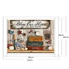 (Counted/Stamped) 11CT Bookshelf-Cross Stitch-40*50cm/15.7x19.7in