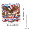 Diamond Painting Single-Sided Acrylic Flag and USA 250th Hanging Pendant Sun Catcher for Home Garden Wall Door