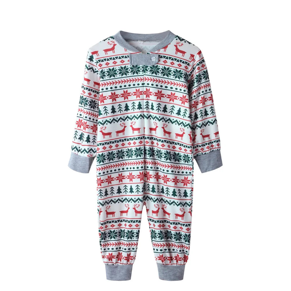 Christmas Tree and Reindeer Patterned Family Matching Pajamas Sets(with Pet Dog Clothes)