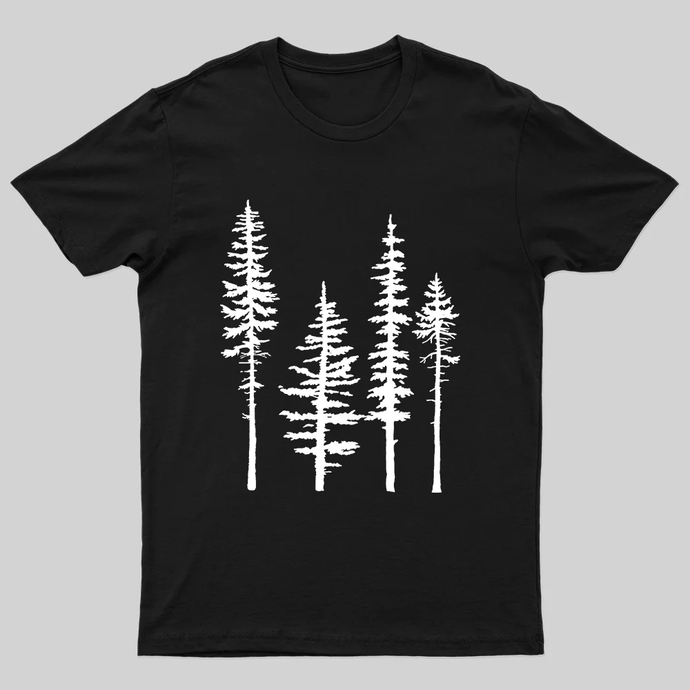  Pine Tree Printed Men's T-shirt