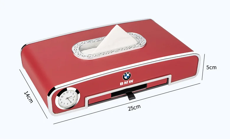 Car Clock Tissue Box with Holder