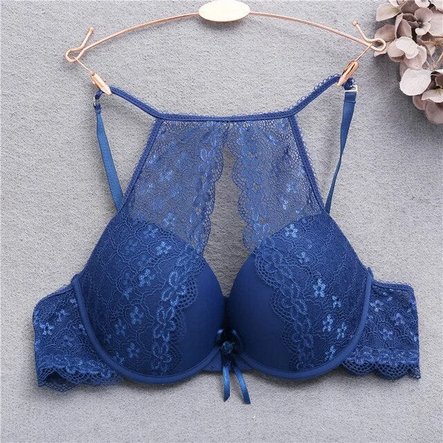 Sexy Push Up Bra Lingerie Femme Transparent Seamless Wireless Bra Intimates Lace Bralette Brassiere Crop Top Bras For Women