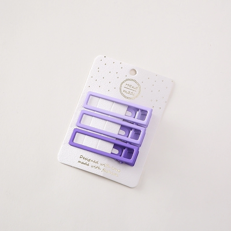 Minimalist Solid Color Alloy Hollow Out Hair Clip 1 Set