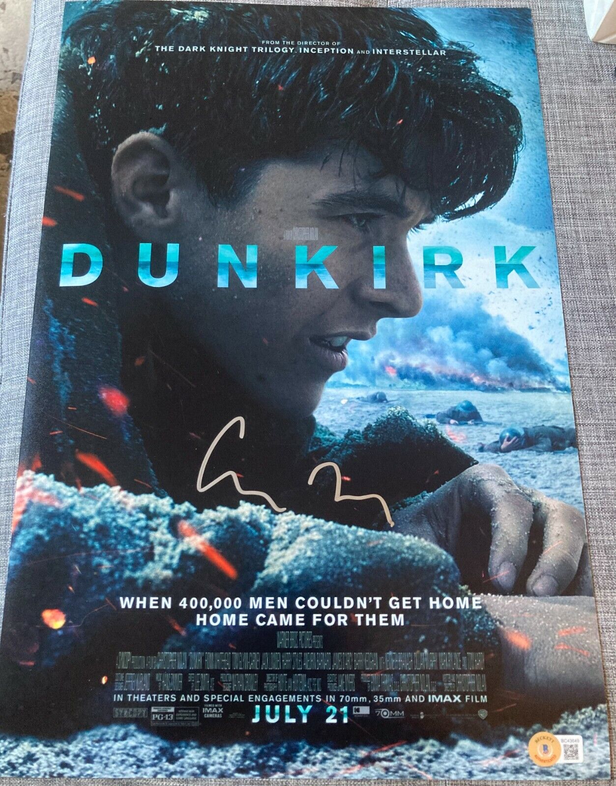 CHRISTOPHER NOLAN SIGNED AUTOGRAPH DUNKIRK