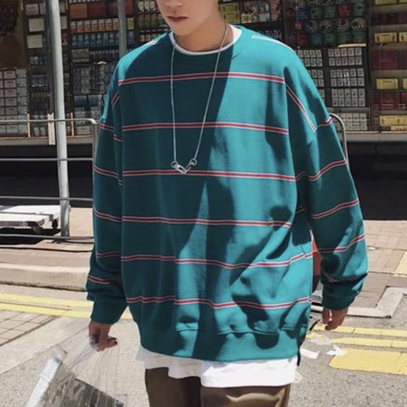 Casual Striped Sweatshirt