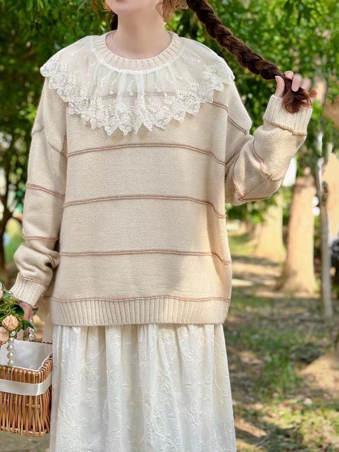 Women Long Sleeve V-neck Graphic Floral Printed Top