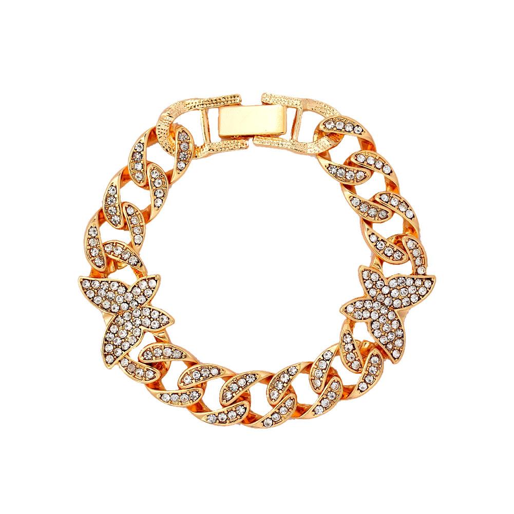Caraquet Punk Hip Hop Full Rhinestone Butterfly Bracelet | Oxredo Shop Ramadan Sale