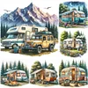 Camping en plein air-plein rond diamant peinture-30 * 30cm