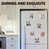 12 STÜCKE 2d flache DIY Diamant Kunst Kühlschrank Aufkleber Kits für Wohnkultur (Panda)