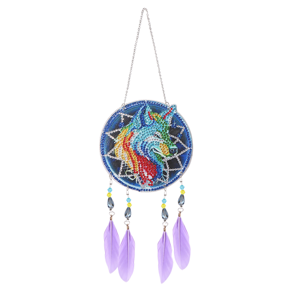 

Wolf Dreamcatcher Wind Chimes - 5D DIY Craft Pendant, 501 Original