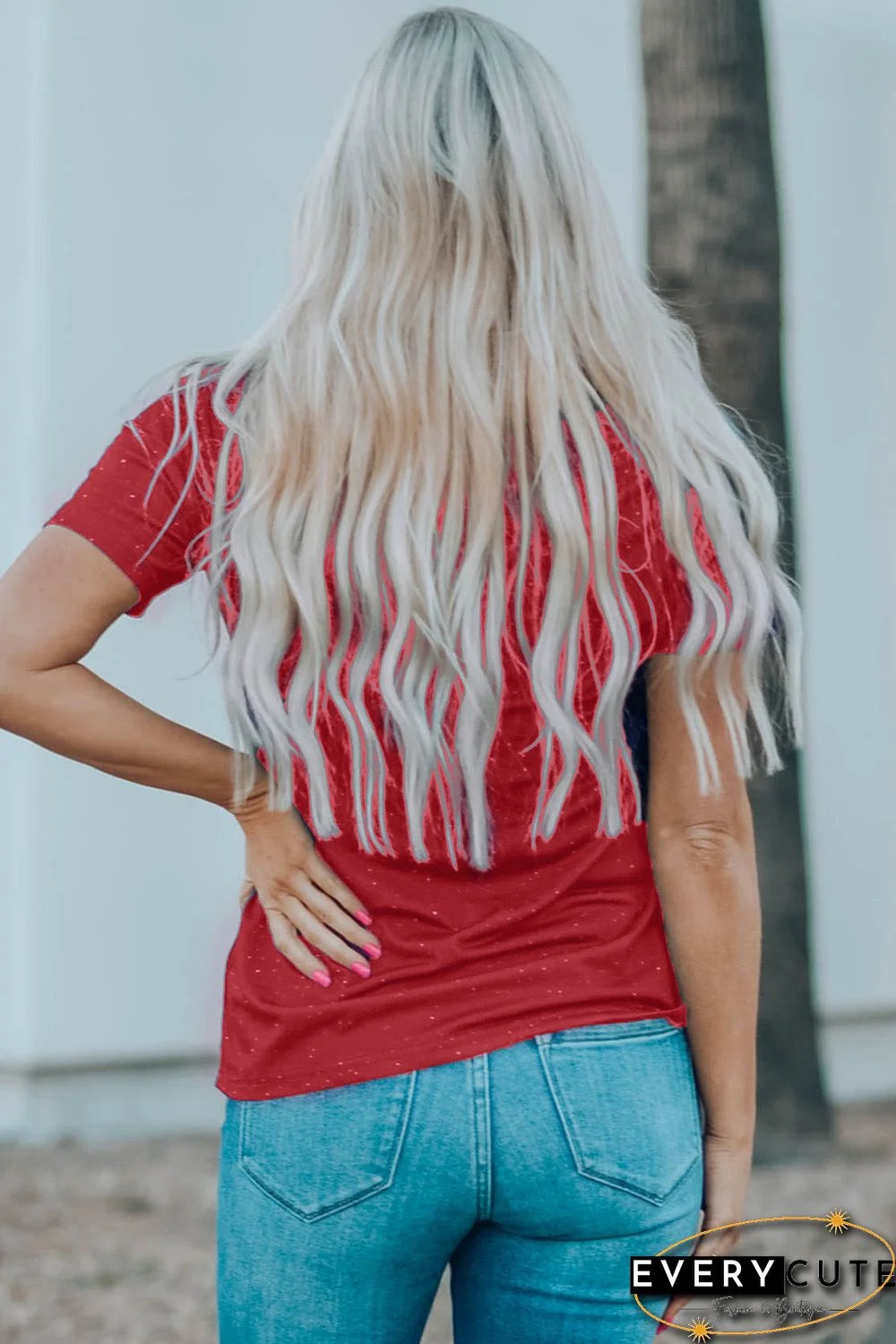 Red Animal Bleached T-shirt