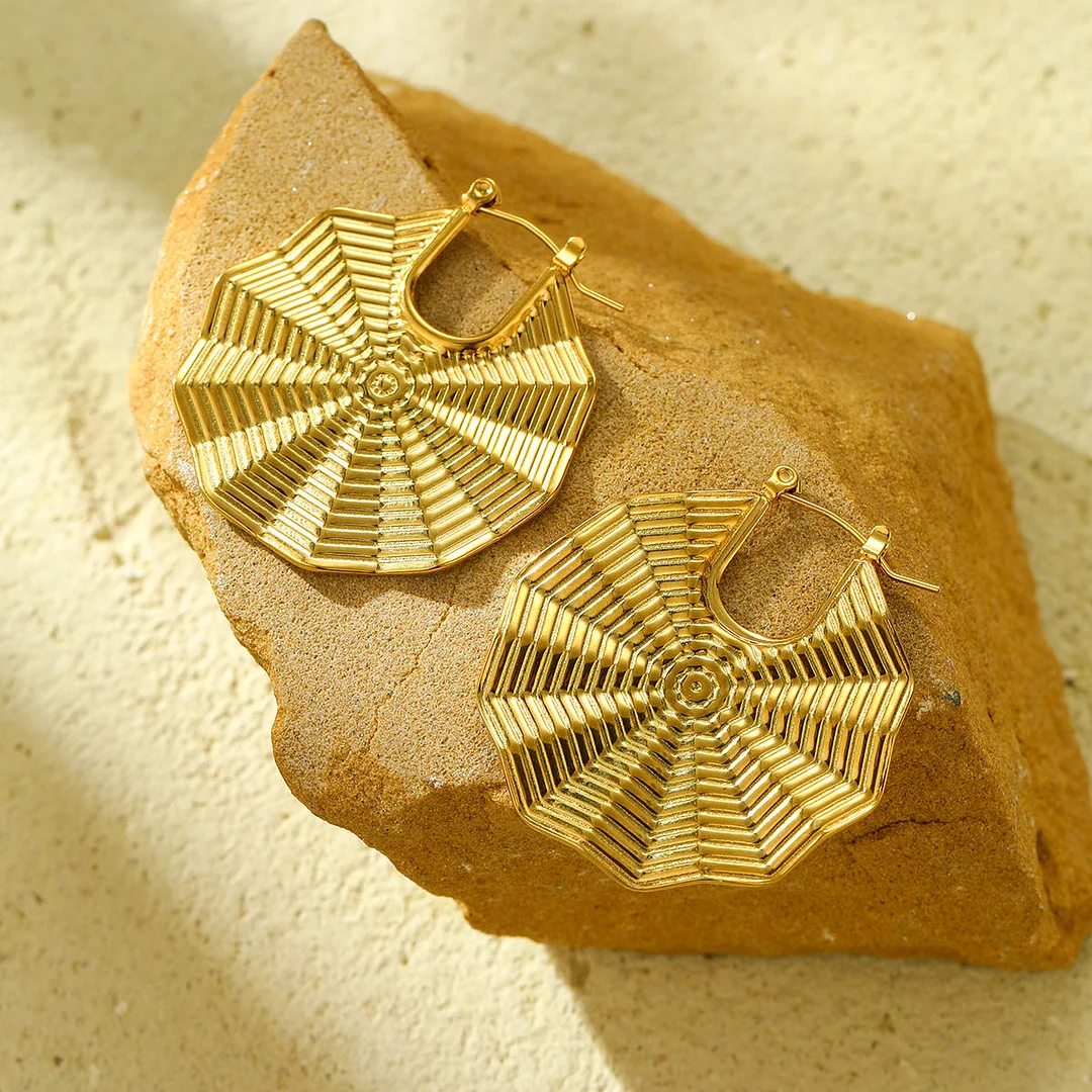 Personalized Spider Web Shape Titanium Steel Earrings