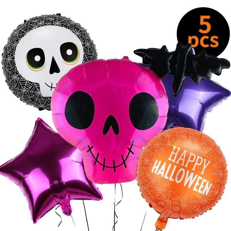 2 Pieces Halloween Geometric Aluminum Film Party Balloon