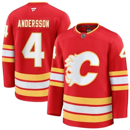 Youth Calgary Flames #4 Rasmus Andersson  Red Home Jersey