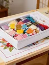 Multi-Color Embroidery Yarn with Transparent Storage Box Cross Stitch Supplies Sewing Embroidery Thread Set for Halloween Christmas Mothers Day