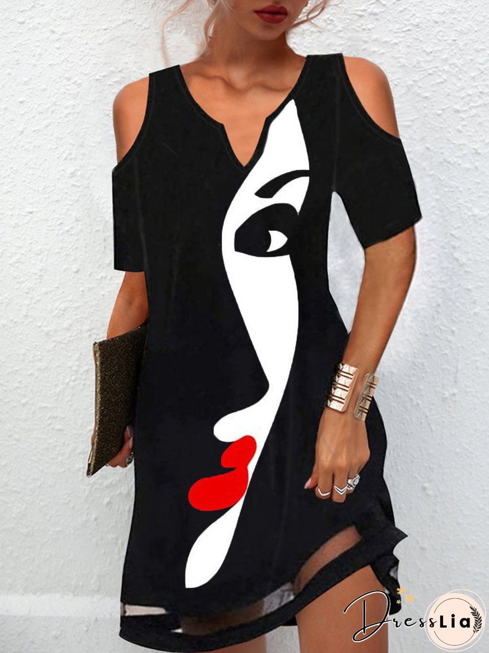 Loose Casual Abstract Dresses