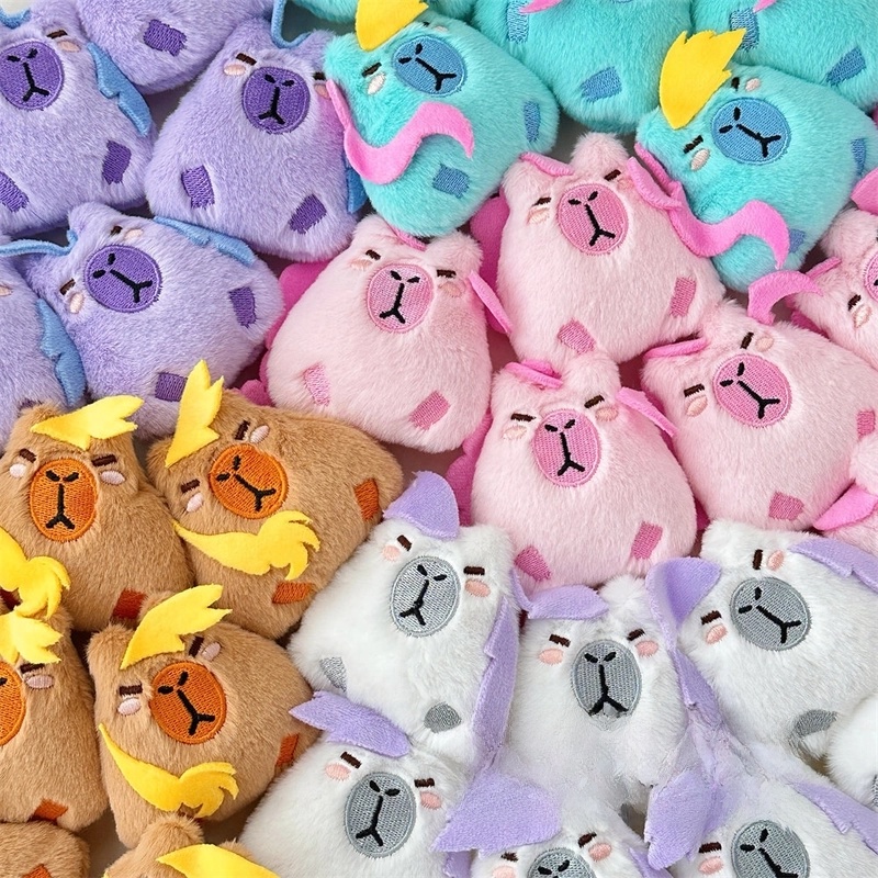 New Creative Plush Capybara Doll Pendant Cute Small Doll Bag Hanging Decoration Student Cartoon Doll Brooch For Women