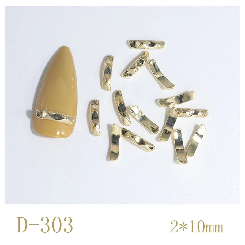Nail Decoration Irregular Special Shaped Rutin Designs Metal Rhinestones 50 pcs/Set Nail Tips For Beauty Salons-Nail Inspo