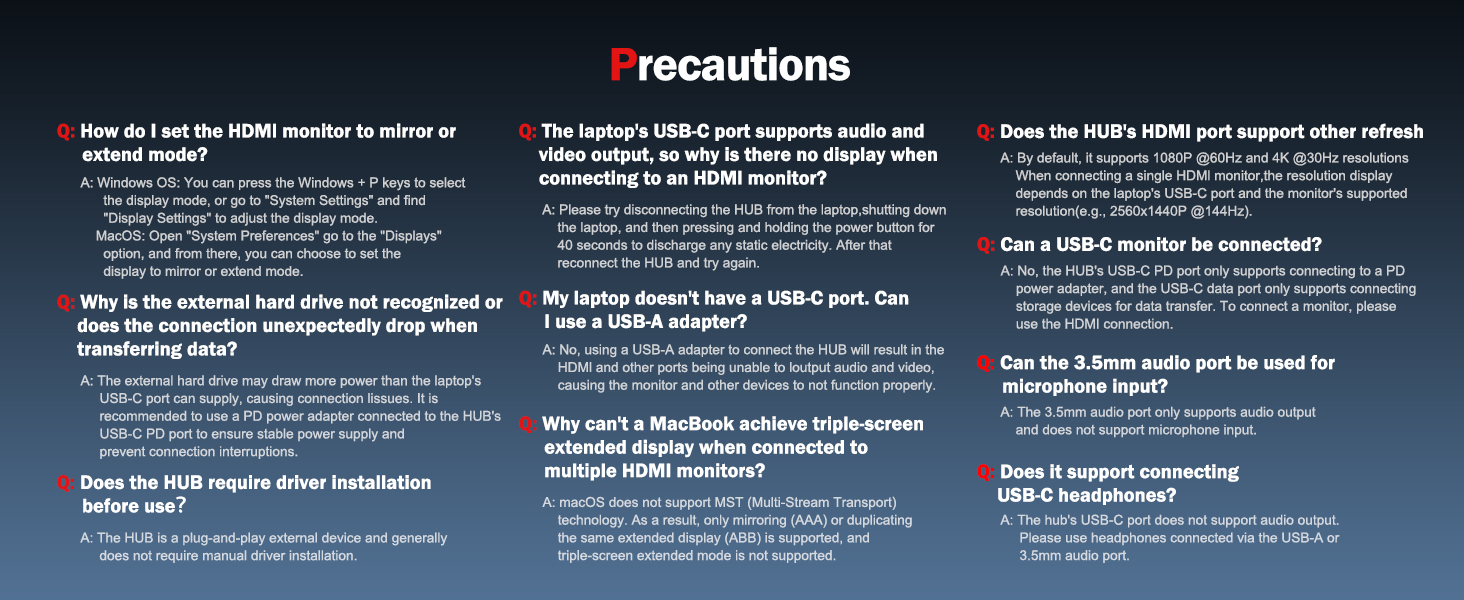 Precaution 1