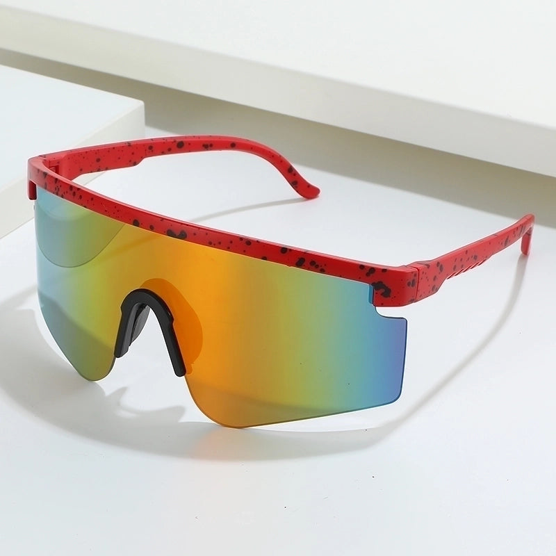 Sports Gradient Color Pc Uv Protection Sport Biker Half Frame Clips Glasses