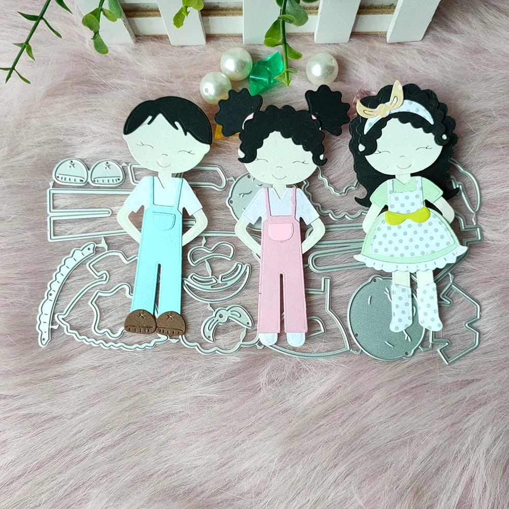 New boy girl metal cutting die mould scrapbook decoration embossed photo album decoration card making DIY handicrafts