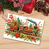 10PCS diy Weihnachten Diamant Kunst Kristall Rubbelkarte handgemachte Geschenkkarte (Auto)