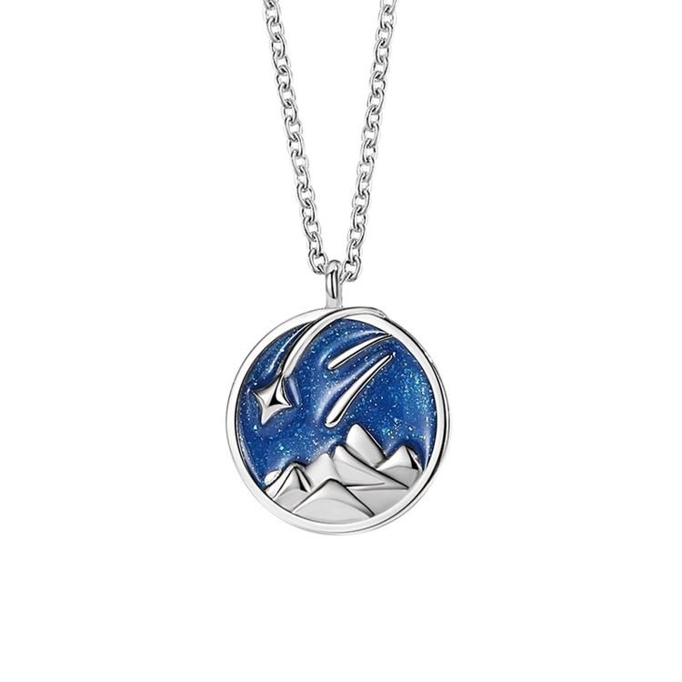 Starry Sky Necklace 925 Sterling Silver Couple Necklace