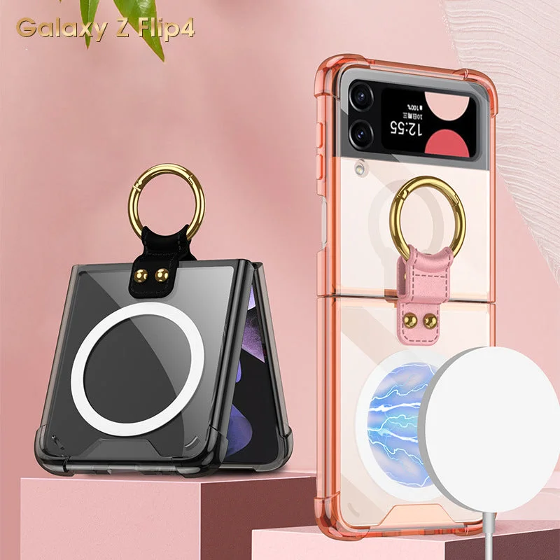 Suitable For Samsung Z Flip 4 Airbag Anti Falling Magnetic Phone Case