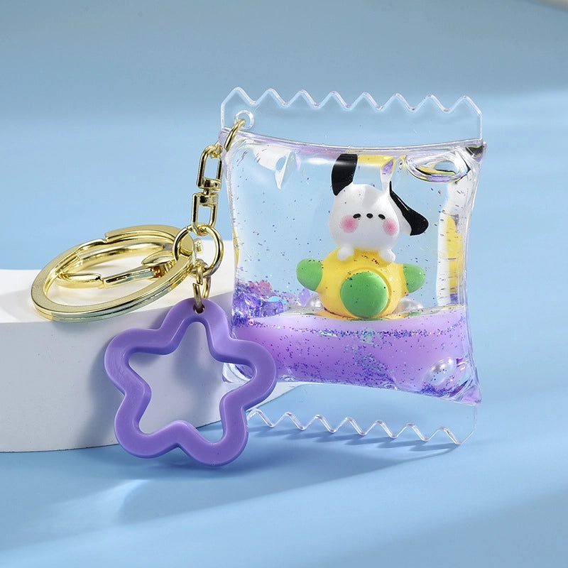 Cartoon Style Dog Arylic Unisex Keychain