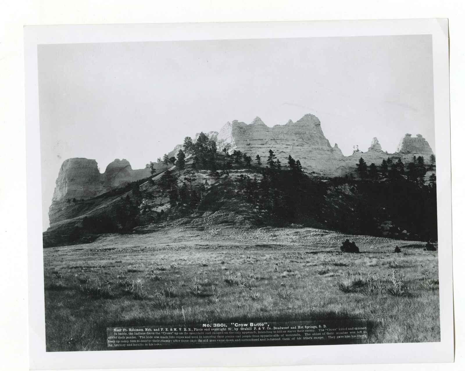 Nebraska History - Vintage 8x10 Publication Photo Poster paintinggraph - Crow Butte