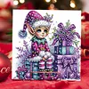 6pcs Diamond Painting Purple Elf Greeting Cards Congratulations Cards & Gifts