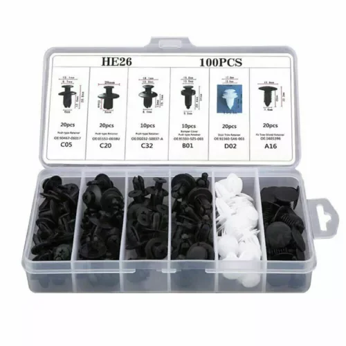 Dronehint Parts Car Body Plastic Fender Bumper Tool Trim Retainer Fastener Clips Push 100 (For: Acura) Parts